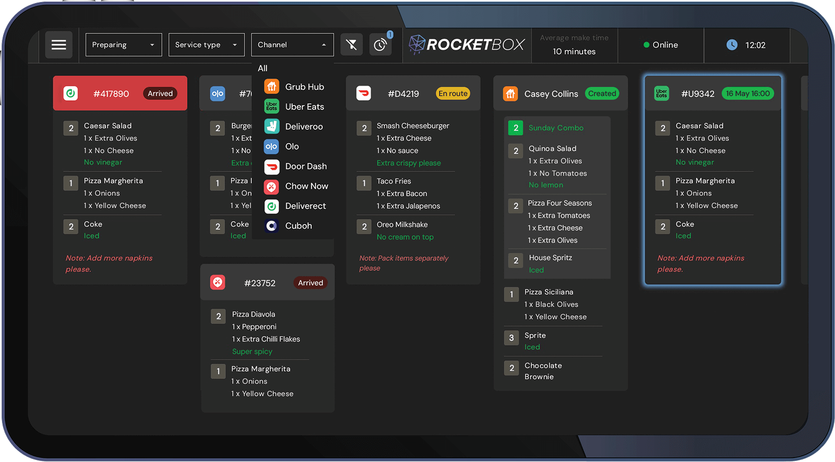 RocketBox Kitchen Display System